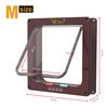 Ycozy Pet Door with 4 - Way Lock for Cats, brwon