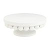 Mud Pie Sm White Beaded Pedestal, Small, 3" x 8" dia