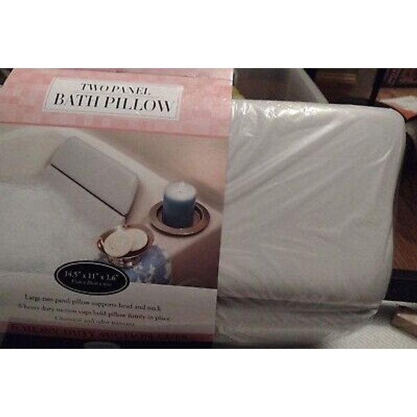 2 Panel Bath Pillow, Bath Pillows For Tub Neck Back Support, Spa Bath