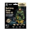 Vallejo AV MC Set - Alpine Red Army Scout (x8) & Figure