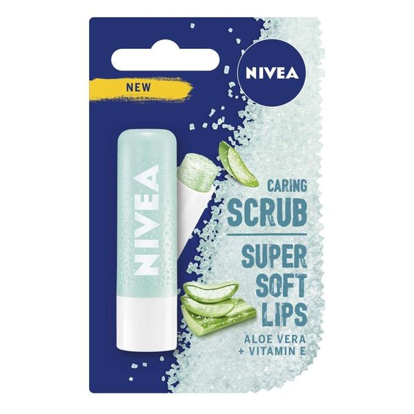 Nivea Lip Scrub with Aloe Vera and Vitamin E, 5 ml