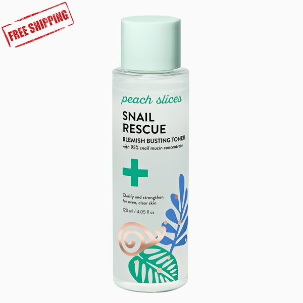 Peach Slices Snail Rescue Blemish Busting Facial Toner with Snail Mucin 4.05 oz