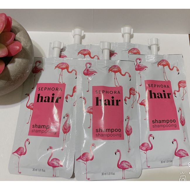 5 Sephora Hair Shampoo Travel Packet (1.01 fl oz ) New Sealed