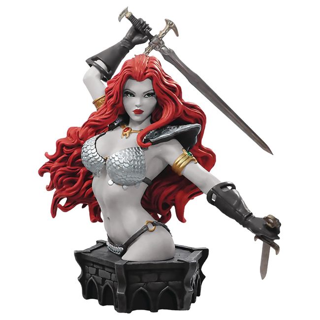 Dynamite Women of Red Sonja by Arthur Adams (Black & White Version) Resin Collector's Bust