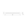 Aluminium Ventilation Grille - 40 x 500 mm Dark Brown Web Plate