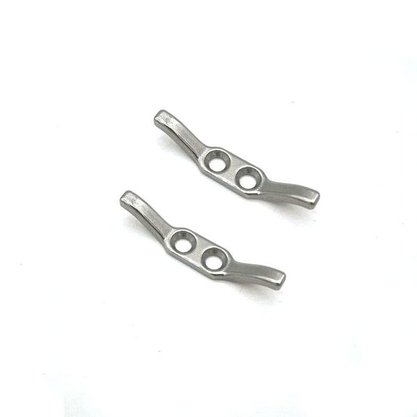 Jingyi Stainless Steel 316 2 Inch Blind Cord Winder Rope Cleat Hooks for Blinds Curtains Sun Screens Shades Ropes - 2 Pack