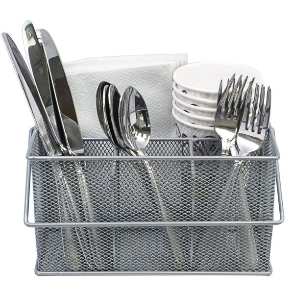 Sorbus Utensil Caddy — Silverware, Napkin Holder, and Condiment Organizer —