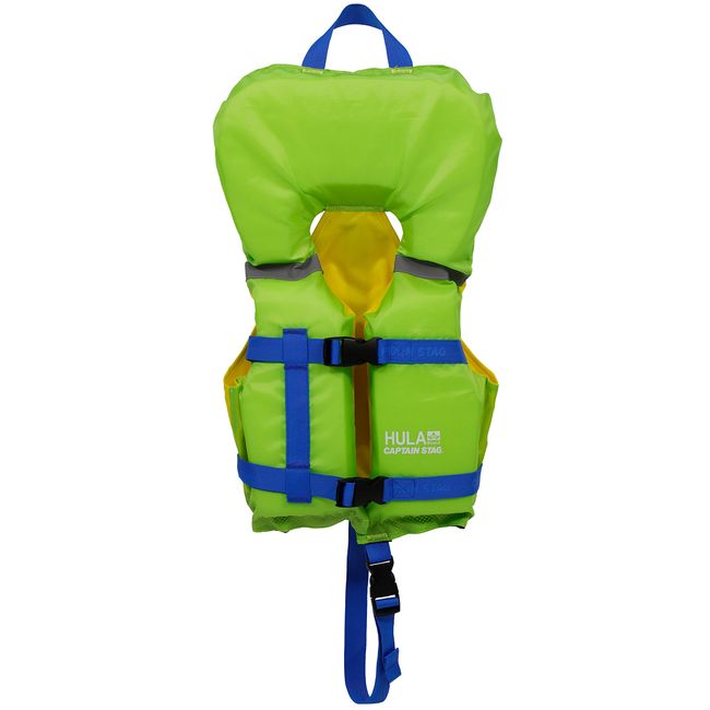 CAPTAIN STAG HULA US-3015 Toddler Floating Vest with Reflective Tape 2-3 Years Old Light Green