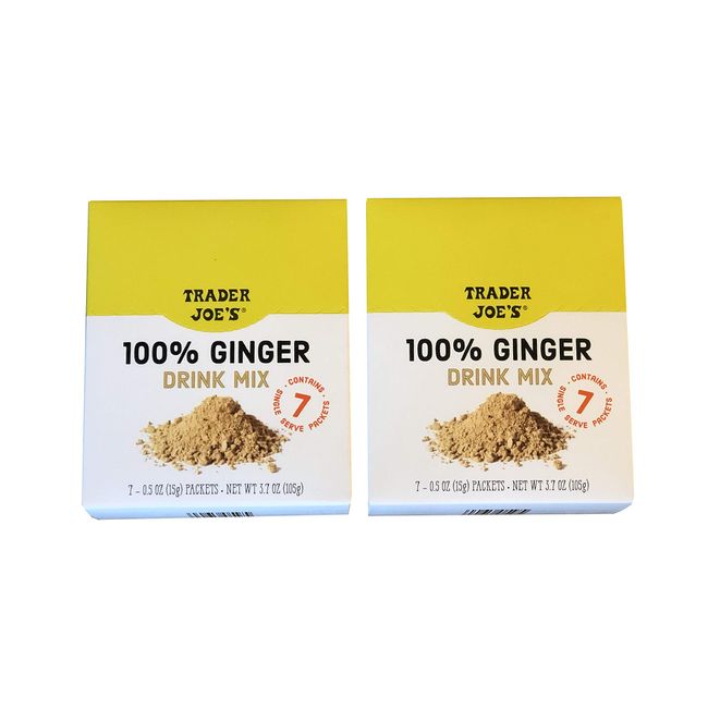 Trader Joe's 100% Natural Ginger Drink Mix 14 - 0.5oz (15g) Packets.