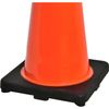 36" Non-Reflective Traffic Cone Black Base 10 lbs
