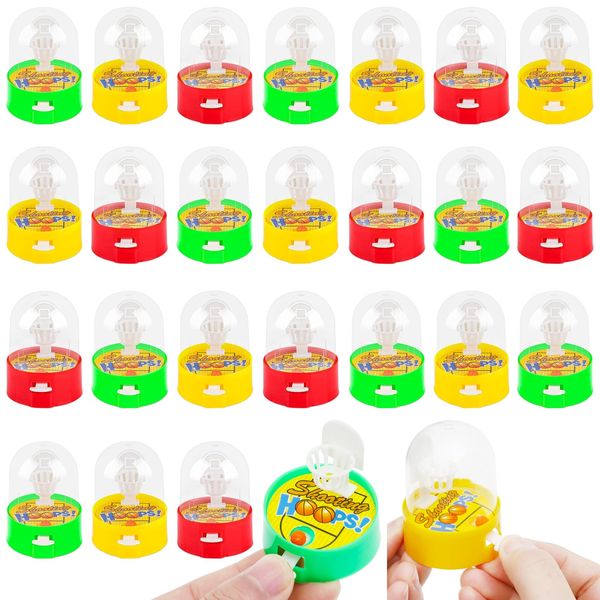 ONEST 24 Pieces Mini Finger Basketball Game Mini Basketball Toys Basketball Shooting Games Basketball Party Game Carnival Prizes for Kids