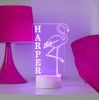 Personalised Flamingo Night Light | Child's bedside light | Sensory light
