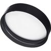 JUVITUS 8 oz Amber Plastic Refillable Low Profile Jar with Black Lid (6 Pack)