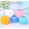 Alledomain 40pcs 5g/5ml Empty Cosmetic Sample Jars with 3Pcs Mini Spatulas & 42 Labels, Plastic Refillable Cream Lotion Storage Container Travel Pots with Lids & Inner Liners for Makeup Beauty Nails