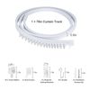 Ceiling Curtain Track Kit Single Rail System with Hardware S Hooks Set 6.56FT 2M