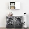 Prepac White Cabinet: Elite Wall Cabinet, WEW-3224 Garage Cabinet with Storage Shelf, Stackable 16"D x 32"W x 24"H, Perfect as a Garage Storage Cabinet with Doors and Shelves