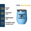 Engineer Teacher Blue Edition Wine Tumbler 12oz - Engineers bring - Gift Engineer lecture practitioners professionals electrical computer aerospace engineering electrical computer