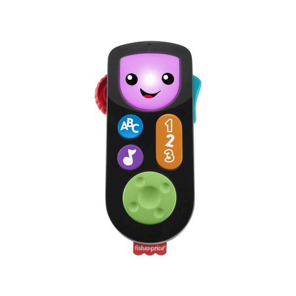 Fisher-Price Laugh & Learn Stream & Learn Remote - UK English Edition, Electronic Pretend Toy with Educational Content for Infants and Toddlers, HHH28