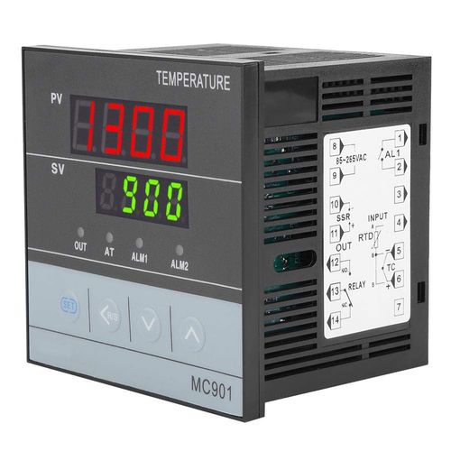 PID Temperature Controller, Digital Display K Type, MC901 Digital Programmable Temperature Control K Type PT100 Sensor Input Relay SSR Output