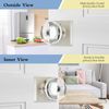 coolnews Glass Door Knobs Interior, Privacy Bathroom Bedroom Crystal Door Knobs with Lock, Satin Nickel Door Knobs