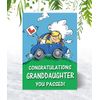 Granddaughter Driving Test Pass Congratulations Card - Medium Sized Card