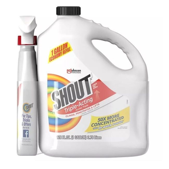 Shout Advanced Ultra Concentrated Gel Set-In Stain Remover with Brush - 8.7  oz btl
