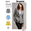 Simplicity Sewing Pattern 8844 Jackets H5 (6-8-10-12-14)