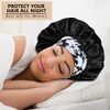 6PCS Extra Large Satin Bonnets for Sleeping, Hair Bonnets for Black Women Braids Curly Hair, B