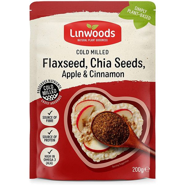 Linwoods Milled Flax, Chia Seeds, Apple & Cinnamon 200g