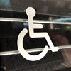 Safe-Tee Reflective SILVER/WHITE 9cm Disabled Driver Motability Wheelchair User Disability Sticker