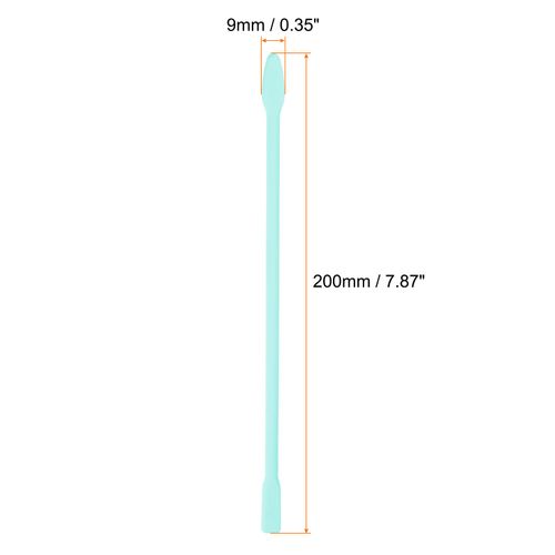 uxcell Silica Gel Stirring Stick, Silicone Stirring Stick, Length 7.9 inches (200 mm), Reusable, Double Ended Stirring Stick, Epoxy, Resin, Liquid, Paint, Mixing, Art, DIY Crafts, Light Blue, Pack of 2