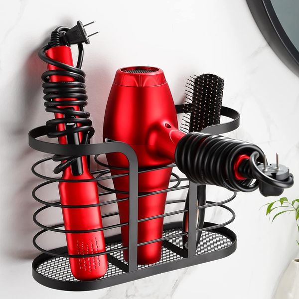 Hair Dryer Holder, Hair Tool Organizer Wall Mount/Adhesive Blow Dryer Holder Bat