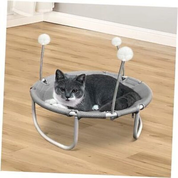 Cat Hammock Bed,Free-Standing Sleeping Dog/Pet Bed,Comfortable and Grey