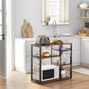 VASAGLE ALINRU Kitchen Baker’s Rack, Coffee Bar, Microwave Oven Stand, wit