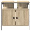 vidaXL Wandmontierte Vanity Helle Eiche Strukturiertes Holz