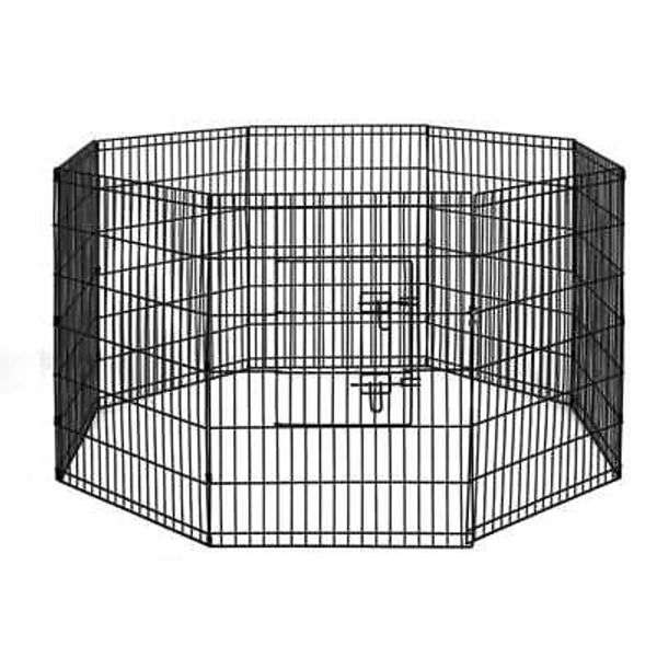 NNEDSZ 36 8 Panel Pet Dog Playpen Puppy Exercise Cage Enclosure Play Pen Fence