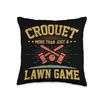 Passionate Croquet Designs For Lawn Game Lovers Throw Pillow