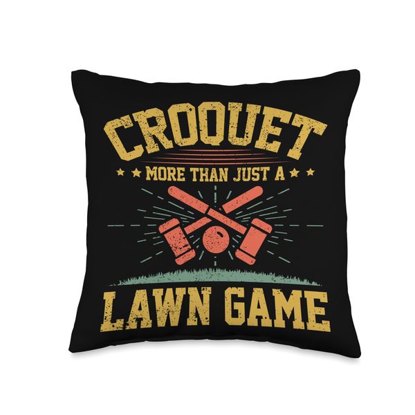 Passionate Croquet Designs For Lawn Game Lovers Throw Pillow