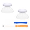 eXtremeRate Replacement Custom Joystick Analog Stick Compatible with p s 5 Controller, for p s 4 All Model Controller - White Clear