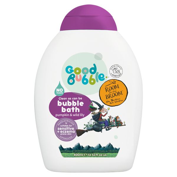 Good Bubble Room On The Broom Bubble Bath With Pumpkin & Wild Lily - 400ml Tear-Free Baby Bubble Bath For Sensitive & Eczema-Prone Skin - Vegan-Friendly Bubble Bath For Toddlers