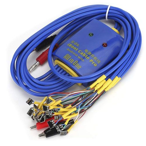 Bewinner1 Power Supply Boot Line, Durable Mobile Phone Repair Test Cable with Smart Anti-Burn for Android/Connecting Wire Mode(18+5+1)