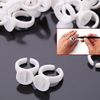 Eyelash Pallet Glue Adhesive Holders Eyelash Extensions Storage Rings Pack of 100