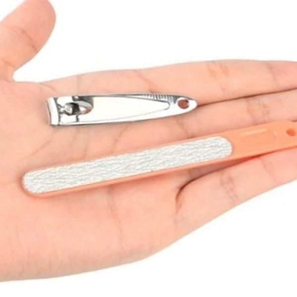 Trimming Sanding Buffer Self Nail Care Tool Set Nail Clippers File Buffer 2p