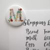 Letter M Floral Monogram Initial Kitchen Refrigerator Locker Button Magnet