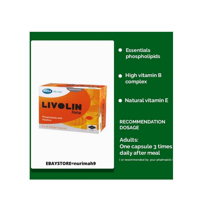 Livolin Forte Liver Cleanse Detox Vitamin Supplement (2 Boxes X 50 Tablets)