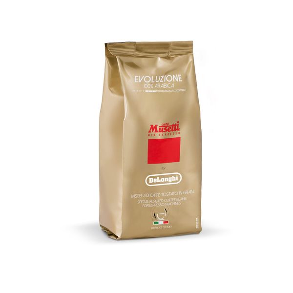 Musetti for De'Longhi Coffee Bean Evolution MB250-EV Musetti Whole Bean, 8.8 oz (250 g), 100% Arabica Seeds, Espresso, Cappuccino, Cafe Latte, Regular Coffee