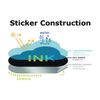 Sticker Gold - 4 Pack - Switch Off When Leaving Stickers - Small 7cm x 2cm - Light Switch, Decal SG082