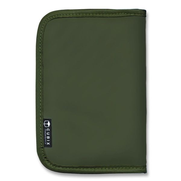 M-Plan 114015-11 Cubics Book Cover, Round Zip (Bunko Size) Khaki