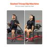 VEVOR Seated Dip Machine Tricep Bicep Press Down Equipment Chest Training Cable