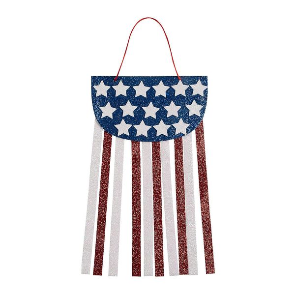 Fun Express Patriotic USA Flag Banner Craft Kit - Makes 12